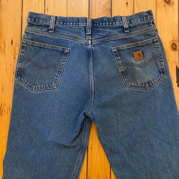 Vintage 1990s Distressed Carhartt Jeans Workwear Size 36x30 - Picture 1 of 4